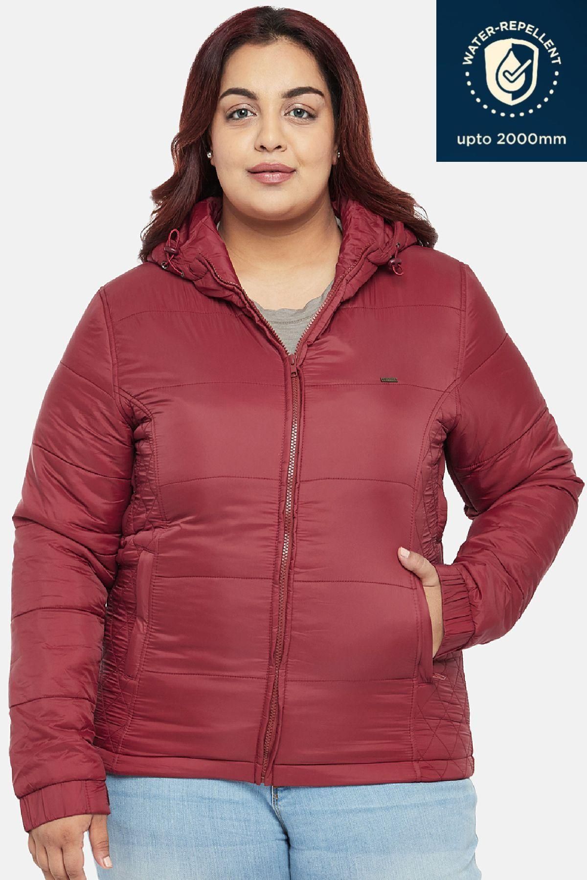 Red Plus Size Puffer Jacket | Women